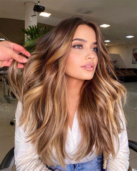 blonde highlights on natural brown hair|brown hair with blonde front.